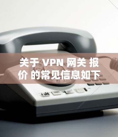 关于 VPN 网关 报价 的常见信息如下