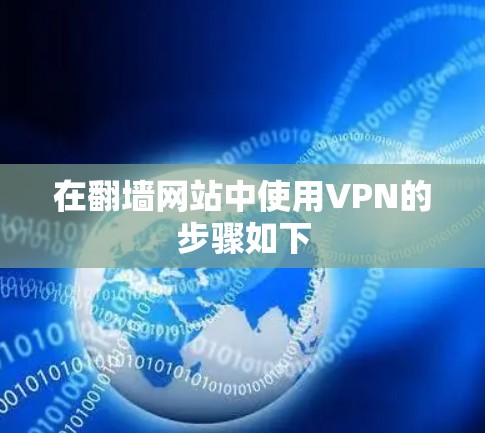 在<strong>翻墙</strong>网站中使用VPN的步骤如下